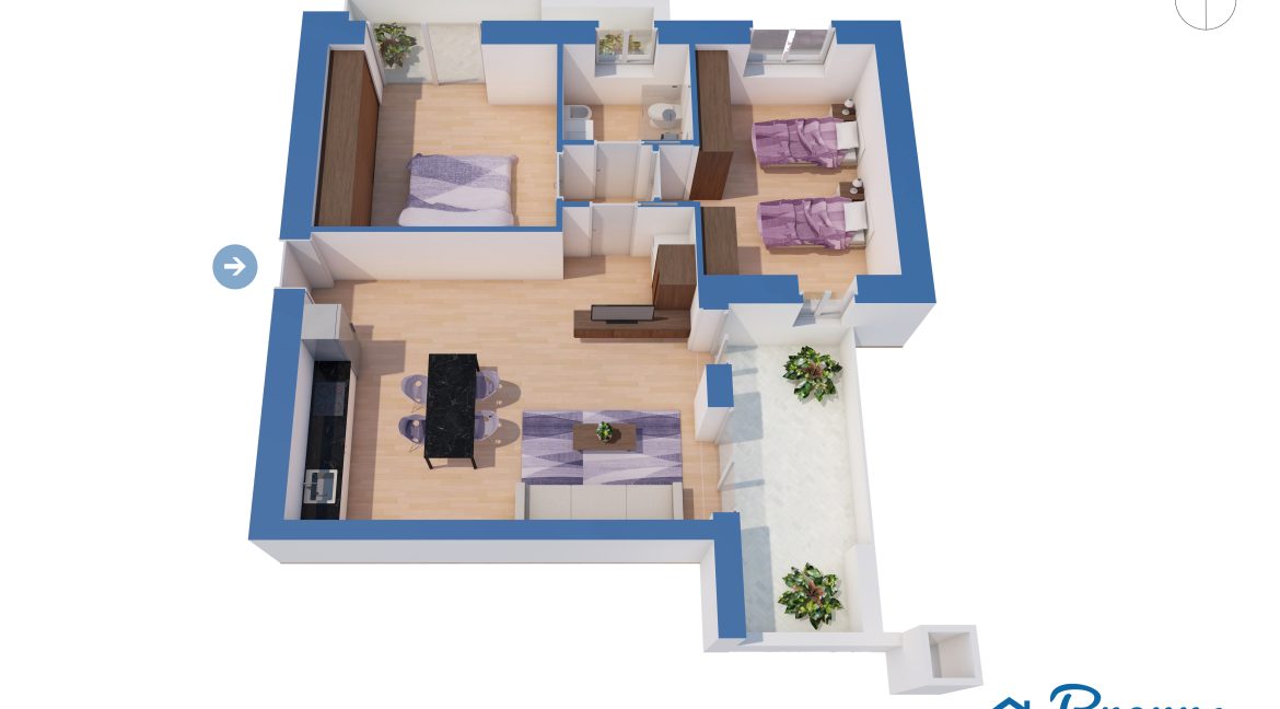 3D Nuovo appartamento Cernobbio 11_3D